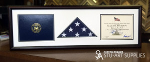 Custom framed US Capitol flag by Stu-Art Supplies