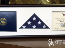 Custom framed US Capitol flag by Stu-Art Supplies